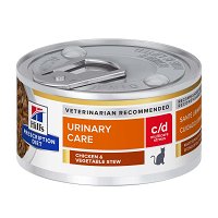Hill's Prescription Diet c/d Multicare Stress Urinary Care Chicken & Vegetable Stew Canned Cat Food 82 Gm